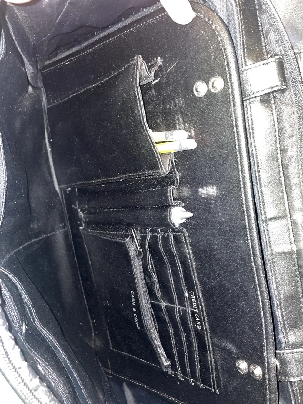 Rosetti Black Leather Laptop Shoulder Bag